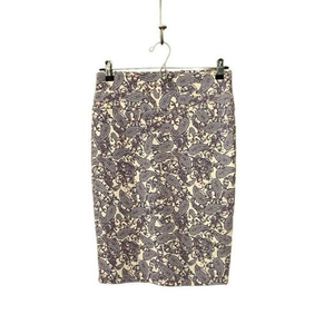 LuLaRoe Paisley Pencil Skirt in Purple and Cream